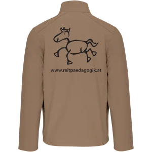 Reitpaedagogik produkt herren softshelljacke camel back K401 black print