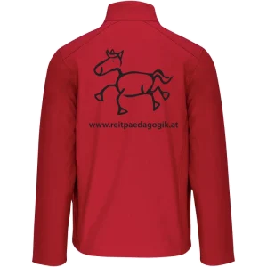 Reitpaedagogik produkt herren softshelljacke red back K401 black print